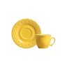 Xícara de Chá com Pires em Cerâmica Scalla Princess Amarela 200ml - 1