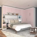 Ver imagem 1 de Guarda Roupa Dormitório Modulado Alpes Casal 1,58 m Queen Canto - Roupeiro Luciane M03:Rosa