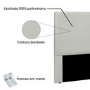 Ver imagem 4 de Cabeceira Cama Box Solteiro 90 Cm Arizona Veludo S04 - D'Rossi Cor Prata