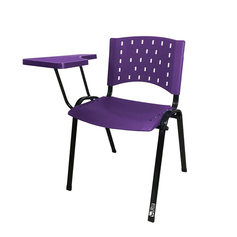 Cadeira Universitária Plástica Roxa 10 Unidades Prancheta Plástica - Ultra Móveis - 1