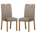 Ver imagem 1 de Cadeira para Mesa de Jantar Mariana Kit 2 Peças Ype Carmurça Marrom – New Ceval
