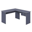 Ver imagem 1 de Mesa em L com Gaveteiro Élide Mantel Moderno 2 Gavetas MDP Azul Casah