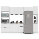Ver imagem 3 de Armário de Cozinha Modulada Completa 5 Peças 310cm com Tampo 250074 Meena Politorno Móveis