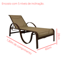 Ver imagem 7 de Kit 2 Espreguiçadeiras Maré em Alumínio Tela Sling + Ombrelone 3m com Base