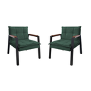 Ver imagem 1 de Kit 2 Poltronas Decorativa para Sala ou Escritório Estilo Industrial Fortaleza Veludo Verde