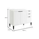 Ver imagem 2 de Balcão de Cozinha Alpha 2506 3 Portas e 2 Gavetas S/tampo 120cm Freijo - Carraro