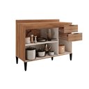 Ver imagem 3 de Balcão de Cozinha Alpha 2506 3 Portas e 2 Gavetas S/tampo 120cm Freijo - Carraro