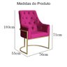 Poltrona Para Sala Vick Veludo Cores - DS Estofados - Pink - 6