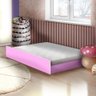 Cama Montessoriana com Colchão Ortobom Solteiro 4 Rodízios Rosa Elisa Shop Jm - 1