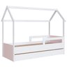 Cama Infantil Casinha com Auxiliar Infix C06 Branco/rosa - Mpozenato - 1