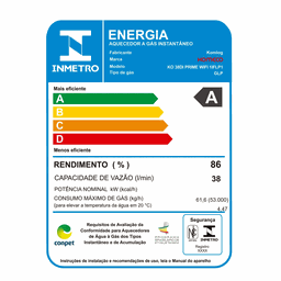 Aquecedor de Água a Gás Komeco Ko 38 Di Prime Inox 36 Litros com Wifi Bivolt Digital Gás Glp - 7
