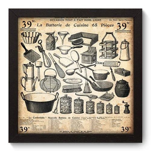 Quadro Decorativo - Utensílios - 011qdvp - 1