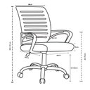 Ver imagem 3 de Cadeira de Escritório Secretária com Base Cromada com Rodinha Fortt Braga Preta - Csf04-p