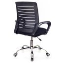 Ver imagem 5 de Cadeira de Escritório Secretária com Base Cromada com Rodinha Fortt Braga Preta - Csf04-p