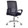 Cadeira de Escritório Secretária com Base Cromada com Rodinha Fortt Braga Preta - Csf04-p - 5
