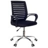 Cadeira de Escritório Secretária com Base Cromada com Rodinha Fortt Braga Preta - Csf04-p - 1