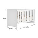 Ver imagem 3 de Kit Gêmeos Berço Mel Branco Brilho com Colchões Baby Physical - Reller Móveis