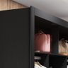 Closet Solteiro 2 Gavetas Preto Amoudi Móveis - 7