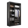 Closet Solteiro 2 Gavetas Preto Amoudi Móveis - 1