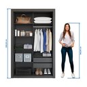 Ver imagem 3 de Closet Solteiro 2 Gavetas Preto Amoudi Móveis