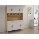 Ver imagem 2 de Cozinha Modulada Manaus 8 Portas 2 Gavetas Cinamomo Off White Formimóveis