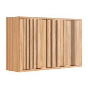 Armário de Cozinha Modulado Sauvignon C/ 3 Portas Frisada 120cm Amendoa - Ronipa