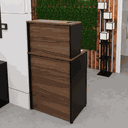 Ver imagem 2 de Balcão Caixa Atendimento Comercial Recepção 600x420 netmobil - Nogal