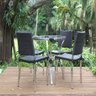 Jogo De Cadeira E Mesa Jardini Em Alumínio Para Jardim Trama Original - 1