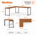 Ver imagem 6 de Conjunto de Escritório Mesa Pérola e Cadeira Diretor Roma Preto