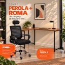Ver imagem 5 de Conjunto de Escritório Mesa Pérola e Cadeira Diretor Roma Preto