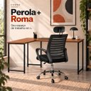 Ver imagem 4 de Conjunto de Escritório Mesa Pérola e Cadeira Diretor Roma Preto