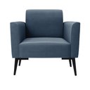 Ver imagem 3 de Kit 2 Poltronas Pés Villach Marisa Suede Azul Marinho D03 - D'Rossi