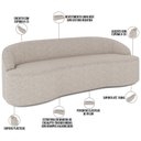 Ver imagem 4 de Sofá 5 Lugares Curvo Sala de Estar Living Lótus D02 Linho Bege 300 cm D-463 - Lyam Lyam Decor