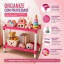 Ver imagem 7 de Estante Organizadora Rosa Multiuso Dupla 2 Prateleiras Porta Cosmeticos Brinquedos Documentos Quarto