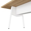 Ver imagem 6 de Mesa de Reunião 200cm 8 Pessoas MDP Macadâmia com Branco F5 Office
