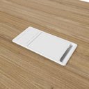 Ver imagem 3 de Mesa de Reunião 200cm 8 Pessoas MDP Macadâmia com Branco F5 Office