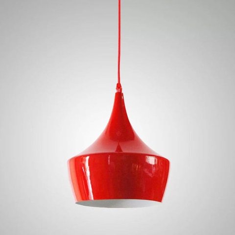 PENDENTE LUMINÁRIA METAL VERMELHO CIRQUE 24CM E14 BTC