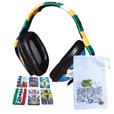 Abafador Torcedor Autista 12 Db Copa com Jogo da Memória 5 Pares