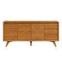 Ver imagem 1 de Buffet Vertex 3 Portas 3 Gaveta Naturalle Pés Madeira Maciça