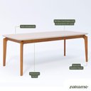 Ver imagem 6 de Conjunto Ficus 2,10 com 8 Cadeiras Buriti Perfeito para Salas Grandes Madeira/off White/linho Cru