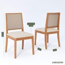 Ver imagem 3 de Conjunto Ficus 2,10 com 8 Cadeiras Buriti Perfeito para Salas Grandes Madeira/off White/linho Cru