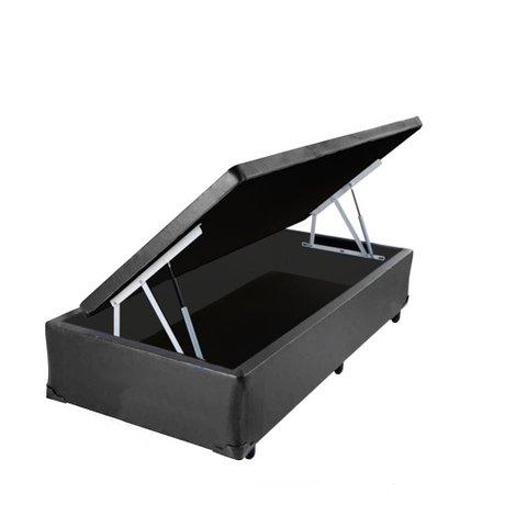 Cama Box Baú Solteiro Kings Stop AColchões Síntetico Cinza 41x88x188