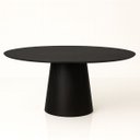 Ver imagem 1 de Mesa de Jantar Cone Oval 198x122 Cm Base Madeira Ébano