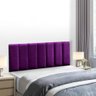 Cabeceira Painel Modu Veludo Cama Casal 140cm Roxo - 1