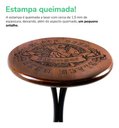 Ver imagem 3 de Mesa Bistrô Alta Redonda 60cm em Madeira Maciça com Estampa Pirografada Black Beer - Empório Tambo -