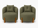 Ver imagem 2 de Kit 2 Poltronas de Escritório Aura Confortáveis com Design Curvo Orgânico