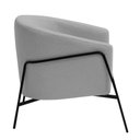 Ver imagem 7 de Poltrona Decorativa Maitê Base Aço Preto Bouclé Cinza Claro - Nexta Casa Cor Cinza