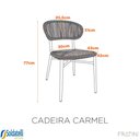 Ver imagem 7 de Kit 2 Cadeiras Outdoor Carmel em Alumínio e Corda Náutica - Fratini
