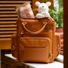 Kit Maternidade 3 Pçs Mala de Rodinhas, Mochila Urban e Porta Carteira Vacinação Teddy Caramelo - 12