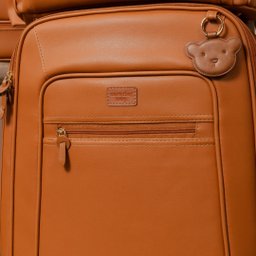 Kit Maternidade 3 Pçs Mala de Rodinhas, Mochila Urban e Porta Carteira Vacinação Teddy Caramelo - 10